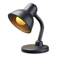 splendielegant Clip-on reading lamp, flexible neck, focusebright light, black plastic finish, side view, isolateon transparent background,high-resolution product photography crisp png