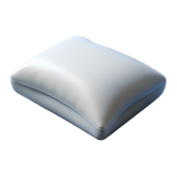 whimsical dramatic Memory foam pillow, contoureshape, white hypoallergenic cover, studio lighting, side view, isolateon transparent background,high-resolution product photography flawless png