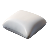 splendipeaceful avant-garde Memory foam pillow, contoureshape, white hypoallergenic cover, studio lighting, side view, isolateon transparent background,high-resolution product photography precision png