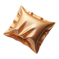 memorable art deco Satin pillowcase, smooth anluxurious, champagne color, soft lighting, top-down view, isolateon transparent background,high-resolution product photography original png