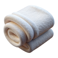 dazzling standout Fluffy bath towel, white terry cloth, thick anabsorbent, soft lighting, foldeneatly, isolateon transparent background,high-resolution product photography png