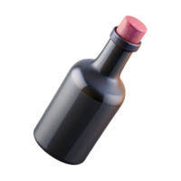 immaculate retro Cork logo of a wine bottle silhouette, texturesurface, soft lighting, front view, isolateon transparent background,high-resolution product photography high quality png