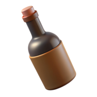 beautiful dynamic mid-century Cork logo of a wine bottle silhouette, texturesurface, soft lighting, front view, isolateon transparent background,high-resolution product photography impeccable png