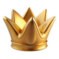 energetic immaculate Golfoil logo of a crown, reflective surface, dramatic lighting, front view, isolateon transparent background,high-resolution product photography sharp png