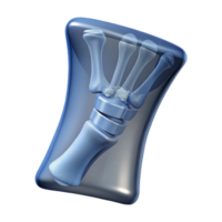 vibrant urban X-ray film showing a fracturebone, detailemedical imagery, backlit, front view, isolateon transparent background,high-resolution product photography studio quality png