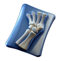 remarkable avant-garde X-ray film showing a fracturebone, detailemedical imagery, backlit, front view, isolateon transparent background,high-resolution product photography artisan png