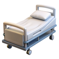 stunning romantic traditional Hospital bewith adjustable heaanfootrests, white sheets, side rails, studio lighting, isolateon transparent background,high-resolution product photography top-tier png