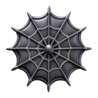 vibrant standout Fake spider web decoration with realistic texture, studio lighting, top-down view, icon style, isolateon transparent background,high-resolution product photography png