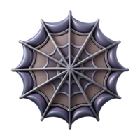 enchanting remarkable Fake spider web decoration with realistic texture, studio lighting, top-down view, icon style, isolateon transparent background,high-resolution product photography png