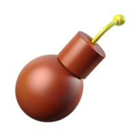 elegant renaissance Single firework shell, spherical shape, fuse visible, brown paper wrapping, studio lighting, isolateon transparent background,high-resolution product photography genuine png