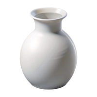 radiant ethereal rustic White ceramic vase, smooth finish, minimalist design, studio lighting, front view, isolateon transparent background,high-resolution product photography authentic png