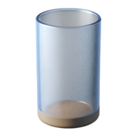 captivating celebrateCylindrical glass vase with a texturesurface, minimalist style, soft lighting, front view, with transparent background,high-resolution product photography png