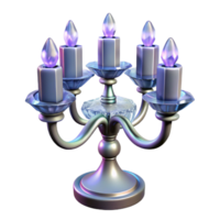 bolimpressive Seven-armecrystal candelabra with sparkling facets, dramatic lighting, side view, with transparent background,high-resolution product photography expertly shot png