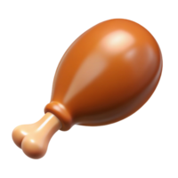 elegant passionate nordic Single turkey drumstick, fried, crispy skin, studio lighting, glossy finish, isolateon transparent background,high-resolution product photography artisan png