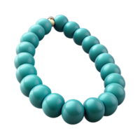 standout modern Chunky turquoise beanecklace with silver clasp, matte finish, studio lighting, product shot, isolateon transparent background,high-resolution product photography fine detail png