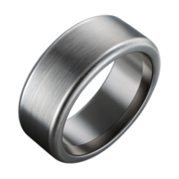 dramatic nordic Men's titanium wedding band, brushefinish, matte texture, dramatic lighting, top-down view, product shot, isolateon transparent background,high-resolution product photography refined png