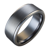 standout baroque Men's titanium wedding band, brushefinish, matte texture, dramatic lighting, top-down view, product shot, isolateon transparent background,high-resolution product photography ultra HD png