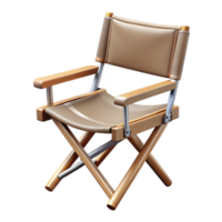 tranquil majestic Folding chair, metal frame, canvas seat, studio lighting, front view, isolateon transparent background,high-resolution product photography masterfully captured png