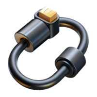 calm radiant HDMI cable, black plastic connector anbraidecable, soft lighting, detaileillustration, with transparent background,high-resolution product photography impeccable png