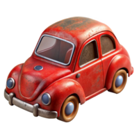 spectacular iconic Vintage metal toy car, repaint with chippeareas, visible rust spots, studio lighting, studio photography, isolateon transparent background,high-resolution product photography png