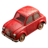 glorious rare Vintage metal toy car, repaint with chippeareas, visible rust spots, studio lighting, studio photography, isolateon transparent background,high-resolution product photography png