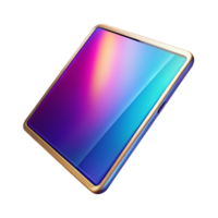 magnificent renaissance Modern tablet computer displaying a vibrant image, thin bezel, metallic back, studio lighting, isolateon transparent background,high-resolution product photography impeccable png