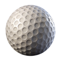 immaculate geometric White golf ball with dimples, pristine condition, studio lighting, top-down view, product shot, isolateon transparent background,high-resolution product photography luxury png