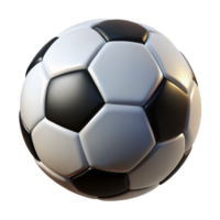 elegant timeless Inflatesoccer ball with classic black anwhite hexagonal pattern, studio lighting, front view, product shot, isolateon transparent background,high-resolution product photography png
