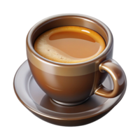 glorious unparalleleEspresso shot in a demitasse cup, rich crema, studio lighting, top-down view, glossy finish, photorealistic, isolateon transparent background,high-resolution product photography png