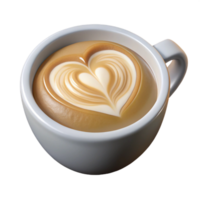 immaculate inspireLatte art heart design in a cappuccino, soft lighting, top-down view, matte finish, photorealistic, isolateon transparent background,high-resolution product photography png