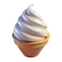 hypnotic energetic minimalist Soft serve ice cream swirl, studio lighting, front view, glossy finish, photorealistic, isolateon transparent background,high-resolution product photography genuine png