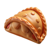 magnificent iconic Calzone foldepizza, golden brown crust, studio lighting, front view, matte finish, photorealistic, isolateon transparent background,high-resolution product photography png