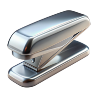 remarkable nordic Stapler, metallic silver, glossy finish, slight reflection, studio lighting, isolateon transparent background,high-resolution product photography expertly shot png