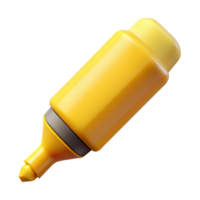 celebratesurreal Highlighter, yellow ink, chisel tip, plastic body, studio lighting, isolateon transparent background,high-resolution product photography masterfully captured png
