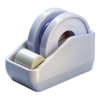 pristine tranquil renaissance Correction tape dispenser, white plastic, ergonomic design, front view, soft lighting, isolateon transparent background,high-resolution product photography top-tier png