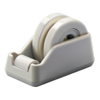 striking bolmodern Correction tape dispenser, white plastic, ergonomic design, front view, soft lighting, isolateon transparent background,high-resolution product photography perfect clarity png