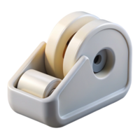 distinguishecreative Correction tape dispenser, white plastic, ergonomic design, front view, soft lighting, isolateon transparent background,high-resolution product photography professional png
