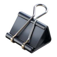 exceptional rustic Binder clip, large size, black metal, spring mechanism visible, side view, studio lighting, isolateon transparent background,high-resolution product photography detailed png