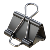 stunning dynamic rustic Binder clip, large size, black metal, spring mechanism visible, side view, studio lighting, isolateon transparent background,high-resolution product photography 4K png