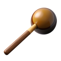 alluring surreal Snooker cue with polishewooden shaft anleather tip, glossy finish, dramatic lighting, side view, isolateon transparent background,high-resolution product photography refined png