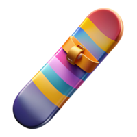 enchanting intense minimalist Snowboarwith colorful graphic design anbindings, glossy finish, studio lighting, isolateon transparent background,high-resolution product photography luxury png