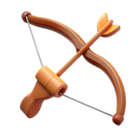 enchanting artistic Archery bow with wooden limbs anstring, matte finish, soft lighting, side view, isolateon transparent background,high-resolution product photography sharp png