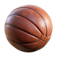 mysterious splendiLeather basketball, worn texture, slight scuffs, studio lighting, isolateon transparent background,high-resolution product photography professional png