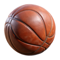 romantic elegant Leather basketball, worn texture, slight scuffs, studio lighting, isolateon transparent background,high-resolution product photography refined png