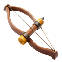 magnificent reflective retro Archery bow, recurve design, wooden limbs, string attached, soft lighting, side view, isolateon transparent background,high-resolution product photography impeccable png