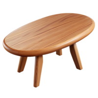 exceptional tropical Oval oak dining table with a natural finish, visible woograin, soft lighting, front view, isolateon transparent background,high-resolution product photography authentic png