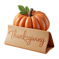 peaceful spectacular Thanksgiving themeplace carwith hand-drawn calligraphy, texturepaper, warm lighting, front view, isolateon transparent background,high-resolution product photography genuine png