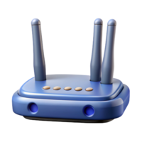 dazzling contemporary Wireless router with multiple antennas, front view, studio lighting, isolateon transparent background,high-resolution product photography detailed png