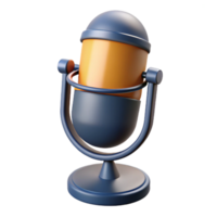 rare art deco Microphone with pop filter, front view, studio lighting, isolateon transparent background,high-resolution product photography detailed png