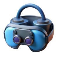 breathtaking mid-century VR headset with controllers, front view, dramatic lighting, isolateon transparent background,high-resolution product photography genuine png